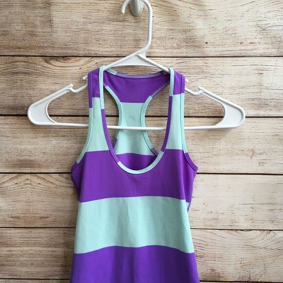 LULULEMON TANK TOP IN GREEN AND LILAC - Picture 2 of 4